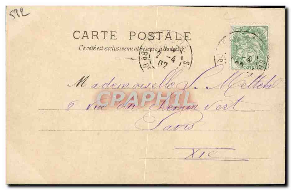 CPA Fantaisie Theatre des Varietes Brasseur Mealy — Verso
