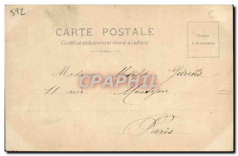 Donna in abito da scena — Otéro — edita da Reutinger Parigi — Verso