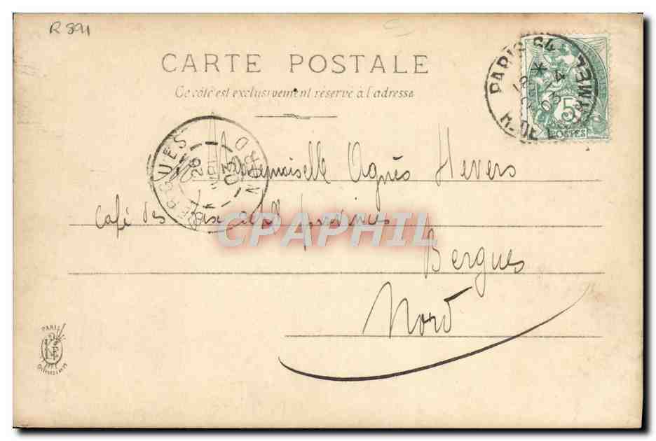 CPA Fantaisie Femme  — Rückseite
