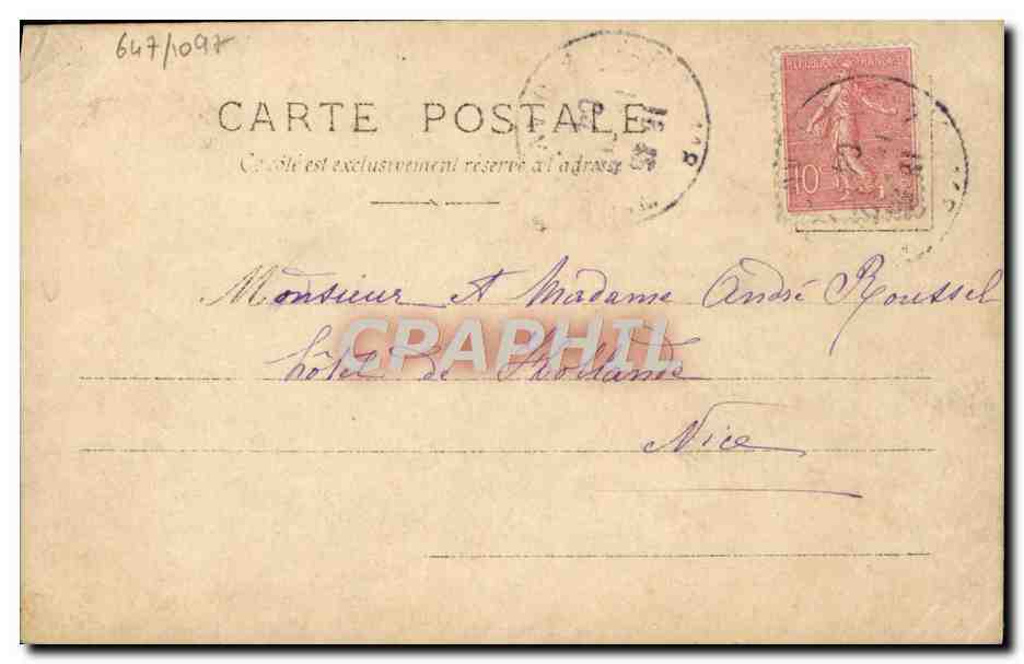 CPA Fantaisie Femme Otero — Verso