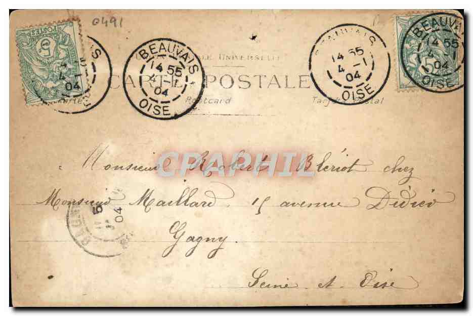 CPA Fantaisie Femme Otero — Verso