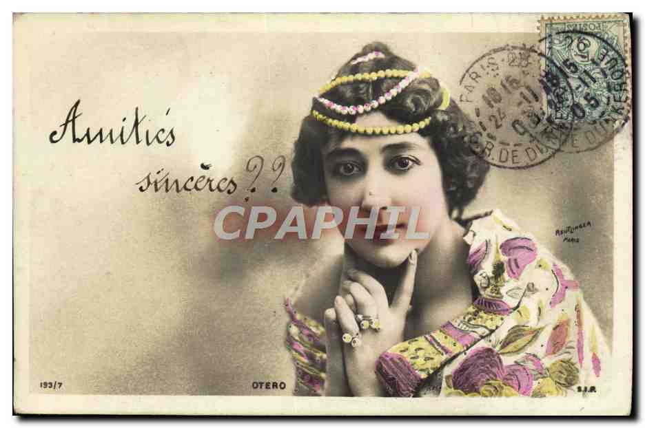 Jeune femme en tenue exotique — OTERO, série 193/7 — éditeur RENTUNERA Paris
