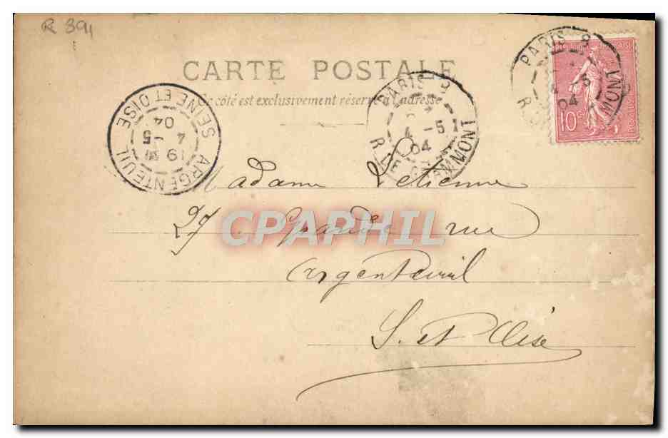 CPA Fantaisie Femme Otero — Verso