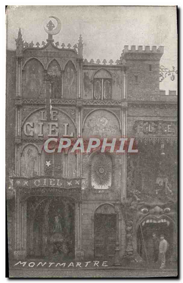 CPA Fantaisie L'enfer Paris Montmartre Le ciel