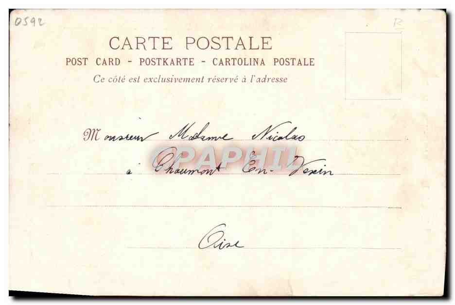 CPA Fantaisie Le ciel Paris Montmartre Le preche  — Verso