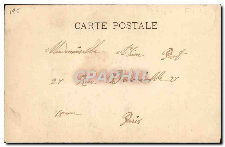 Die hübsche Cabaretière — Serie 92 — Verlag R.H. & Cie, Nancy — Rückseite