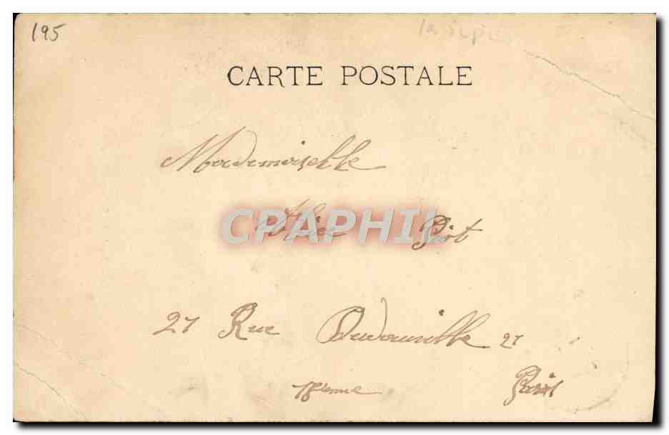 CPA Fantaisie Femme La jolie cabaretiere — Verso