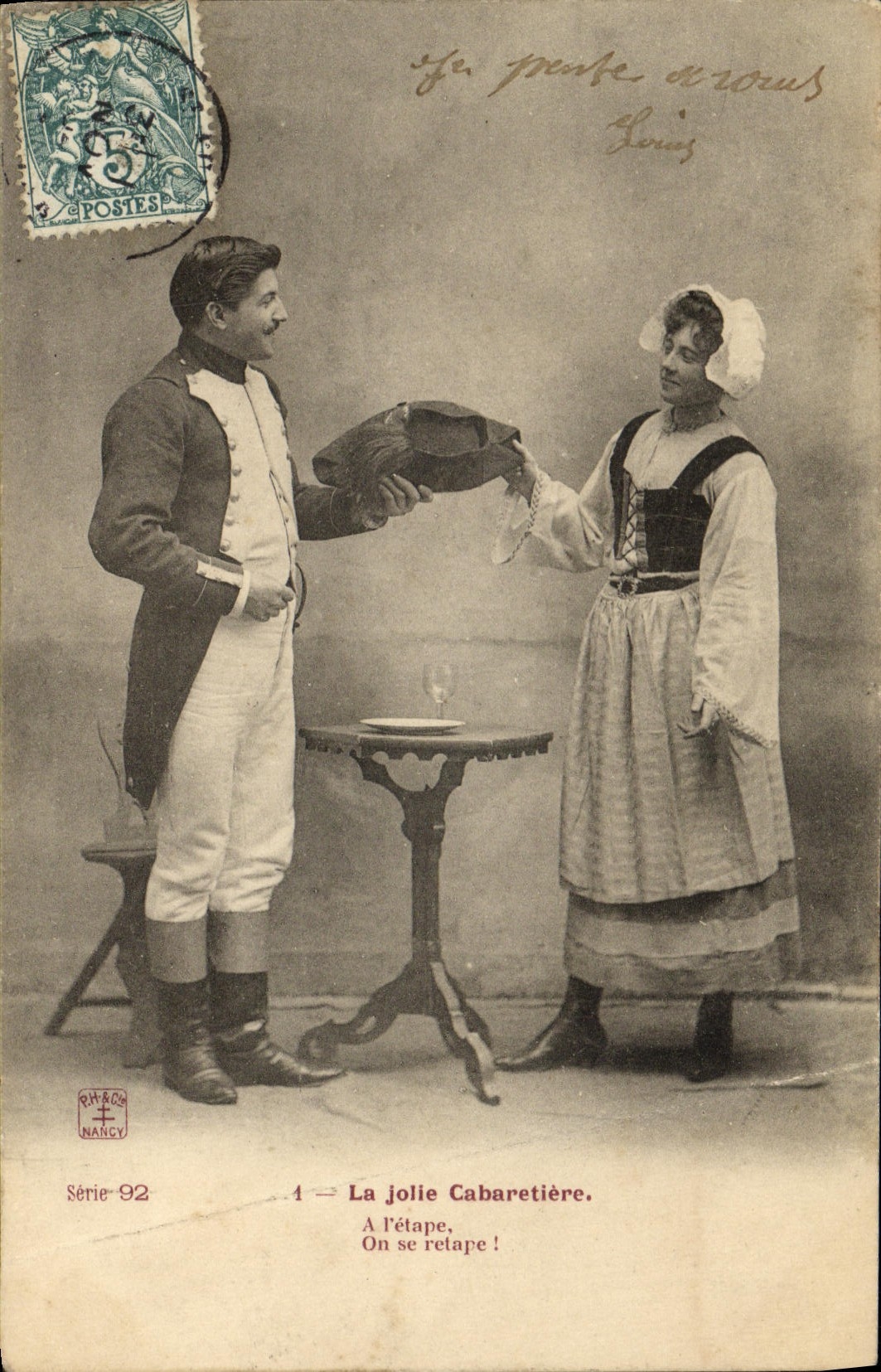 CPA Fantaisie Femme La jolie cabaretiere