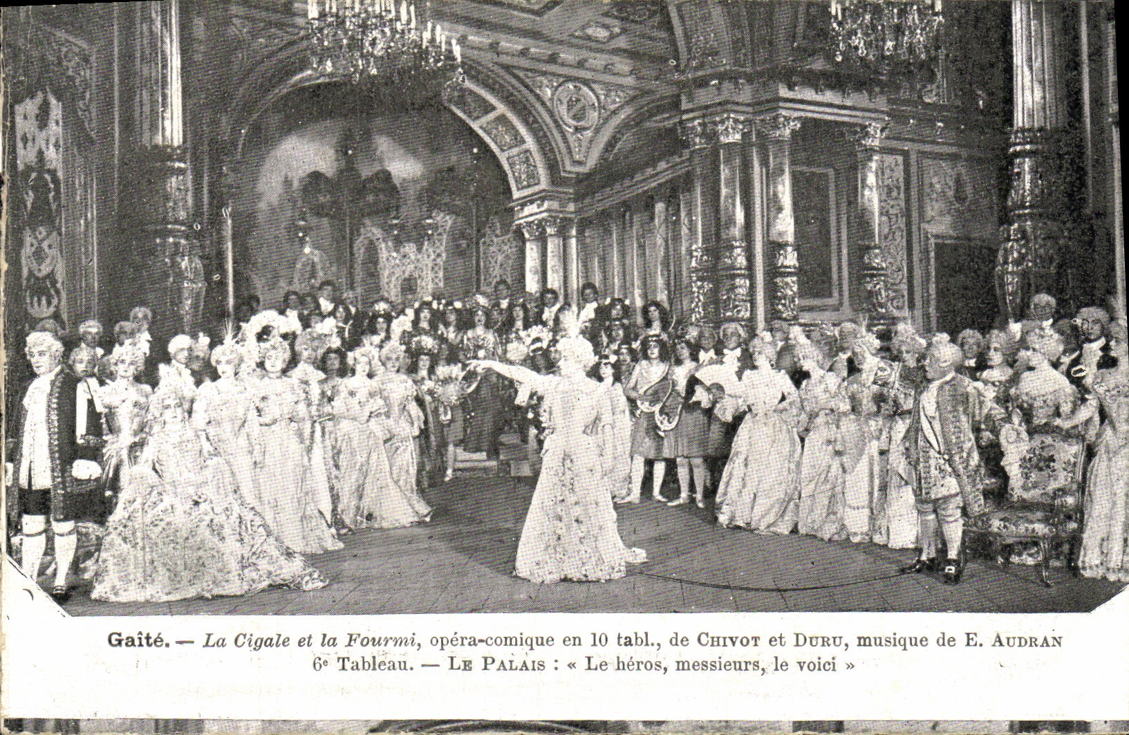 CPA Gaiete La cigale et la fourmi Opera comique 6eme tableau Le palais