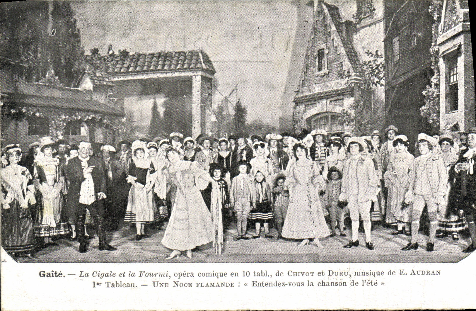 CPA Gaiete La cigale et la fourmi Opera comique 1er tableau Une noce flamande