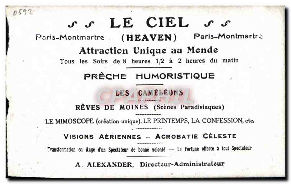 Heaven — Art and Fun — Paris Montmartre — Rückseite