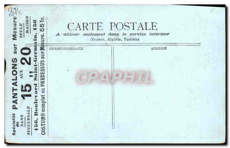 CPA Theatre Opera Comique Niba Pack — Verso