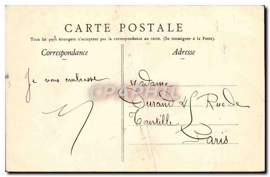CPA Paris Rue Lepic et Moulin de la Galette — Rückseite