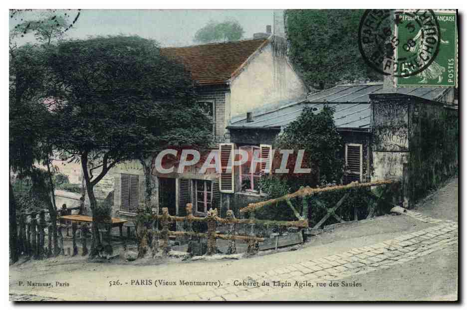 CPA Paris Montmartre Cabaret du Lapin Agile Rue des Saules 