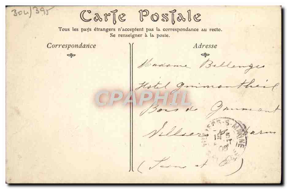 CPA Paris Montmartre Cabaret du Lapin Agile  — Verso