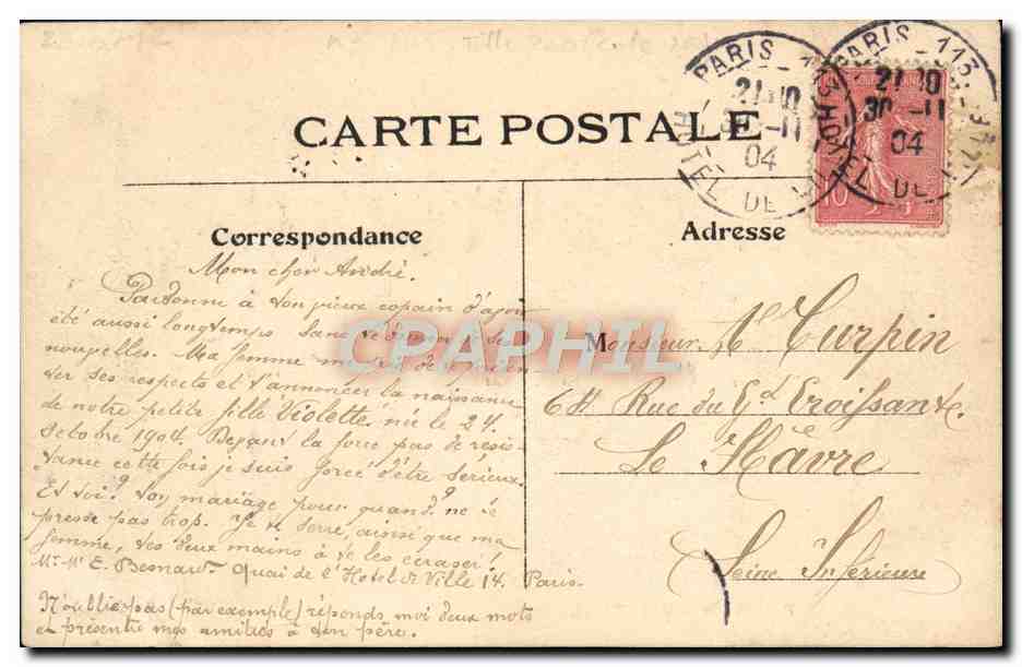 Antike Ansichtskarte Paris Vecu A la Wallace Zeitungshändler TOP — Rückseite