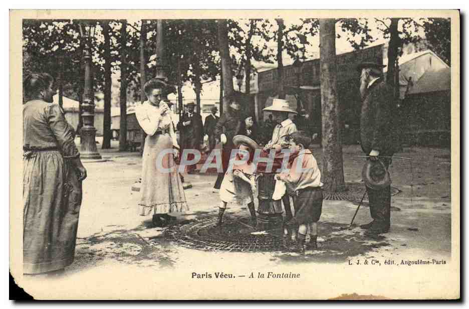 Paris Véçu — Aan de Fontaine — L. J. & Cie, uitg. Angoulême-Paris
