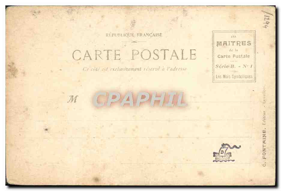 CPA Fantaisie Femme  — Verso