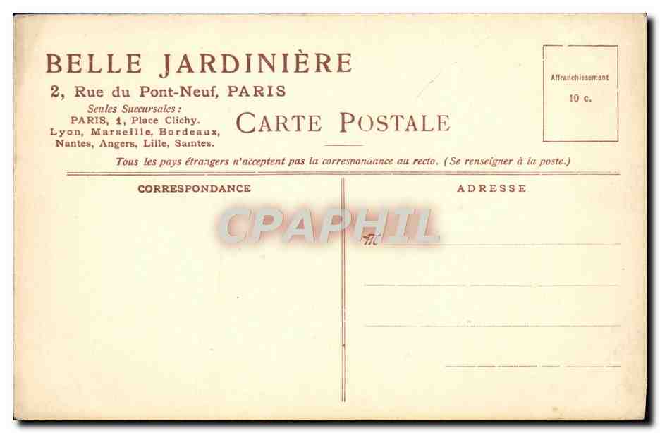 CPA Les cartes aquarelles de la Belle Jardiniere Vaches  — Rückseite