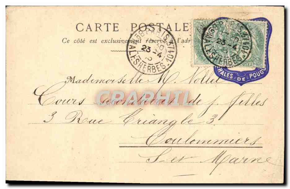 Antike Ansichtskarte Fantasie Frau Palais de l'optique Weltausstellung Paris 1900 Zeichenkreis die Große Bärin — Rückseite