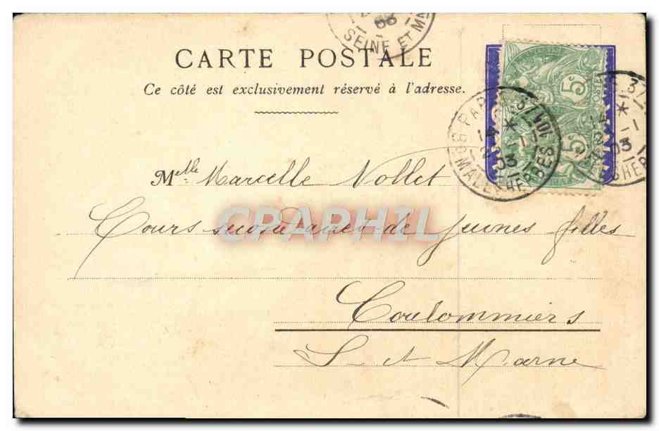 CPA Fantaisie Palais de l'optique Exposition universelle de Paris 1900 Zodiaque Le Sagittaire  — Rückseite