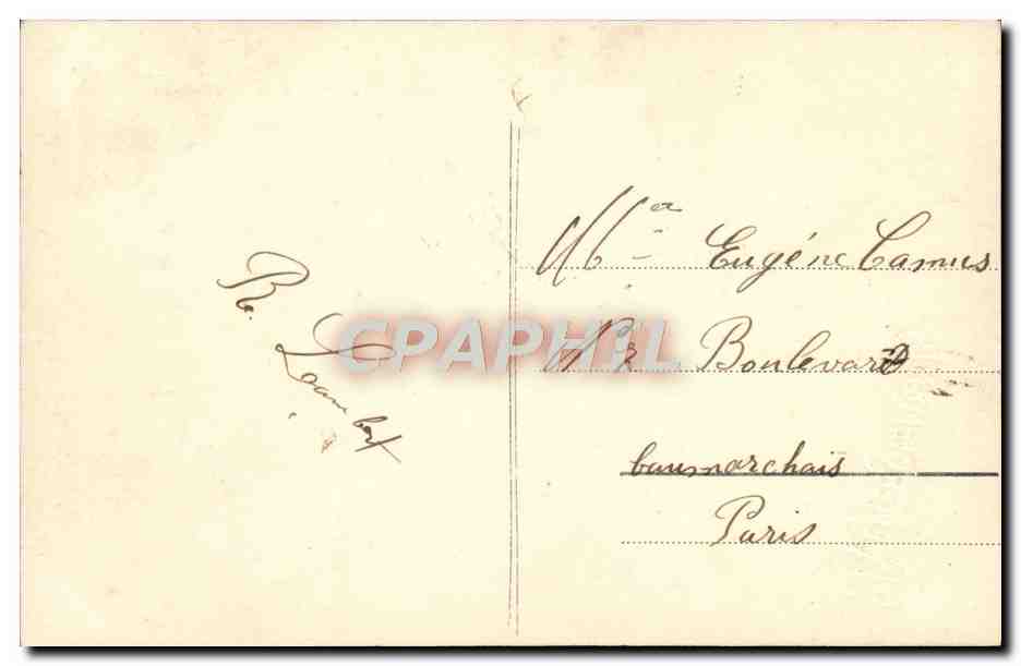 Jeune femme avec bouquet — Remerciements — Fauvettes 1234 — Back
