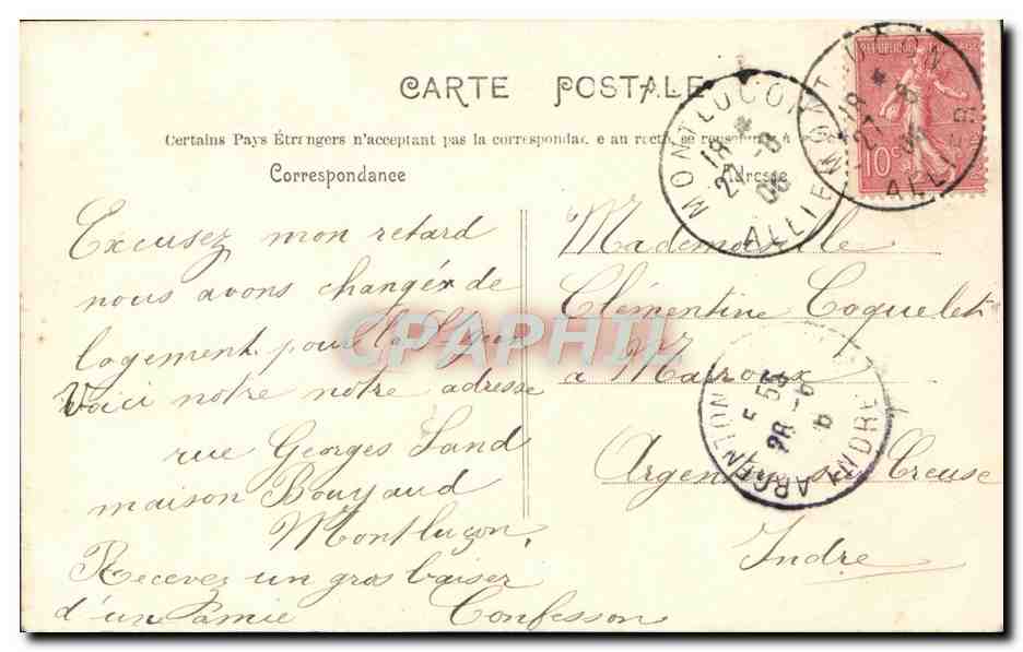 Liebespaar — romantische Szene — P.J. n°32 — Rückseite
