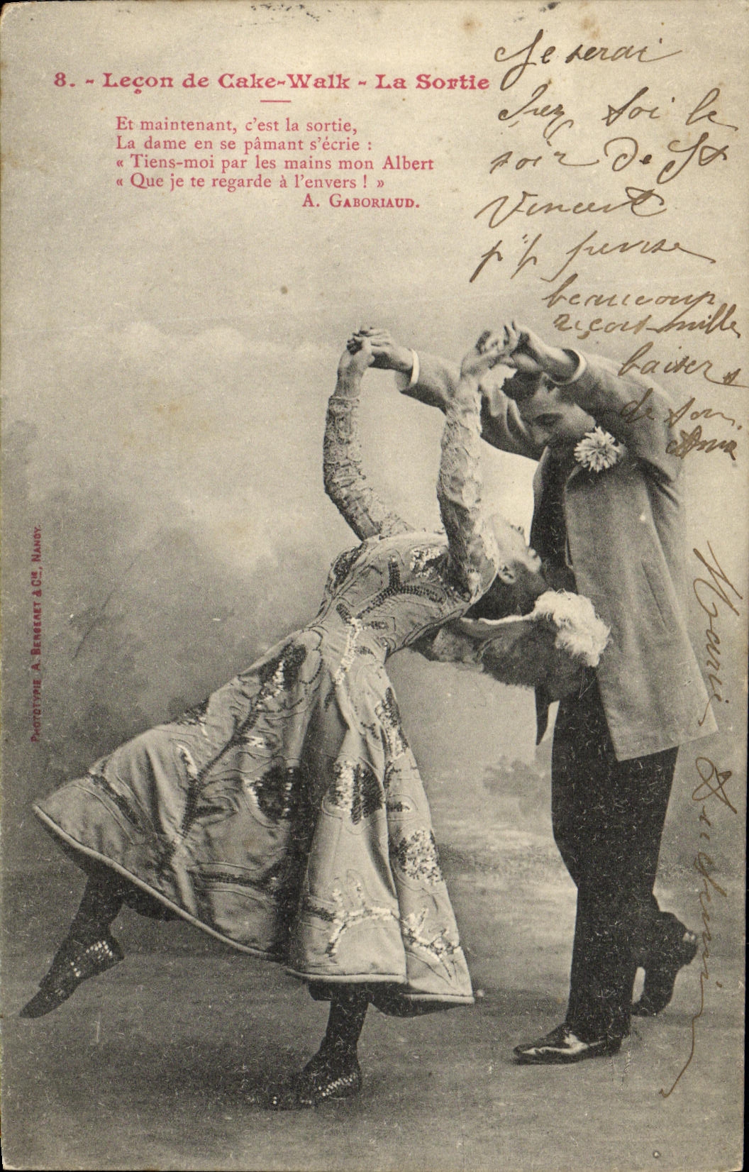 Leçon de Cake-Walk - La Sortie — A. Gaboriaud — Poste-Imprimeur A. Brevet & Cie, Nantes
