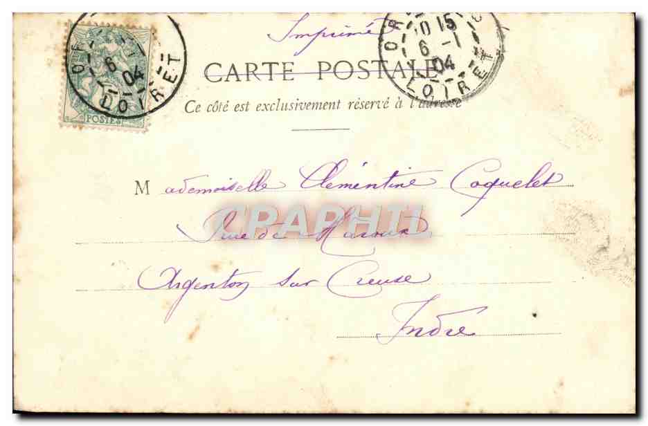 Il Guercio — Poème di A. Gaboriaud — Fototipia A. Bergeret & Cie, Nancy — Verso