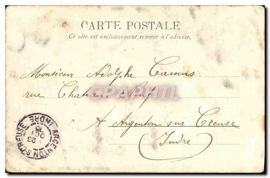 CPA Fantaisie Homme Velo Cycle — Verso