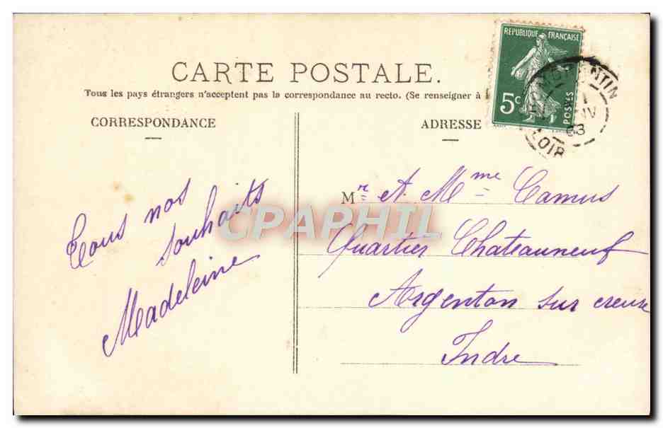 Femme souriante — 'UNE ANNÉE DE BONHEUR' — Legrand Phot. n°265, éditée par Iris — Achterkant