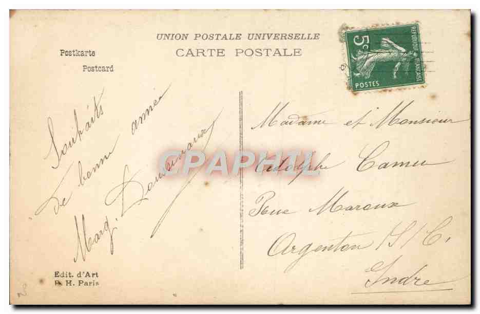 CPA Fantaisie Femme  — Verso