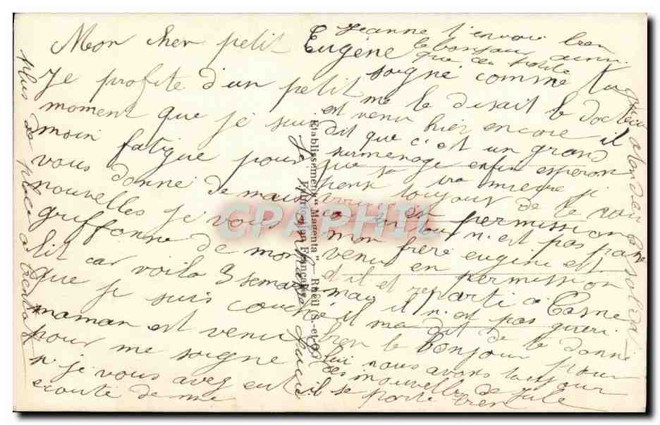 CPA Fantaisie Femme  — Rückseite