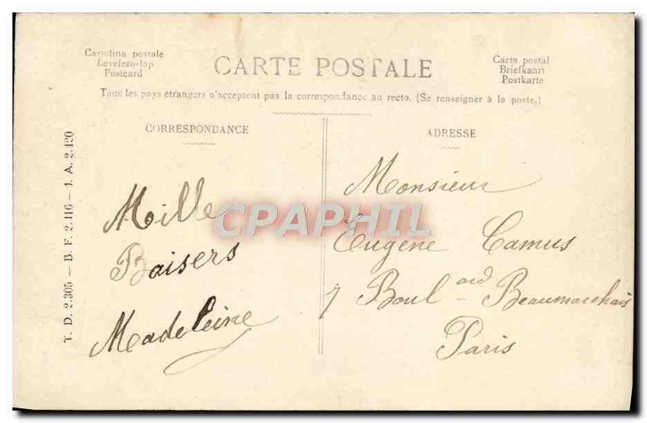 CPA Fantaisie Femme  — Rückseite