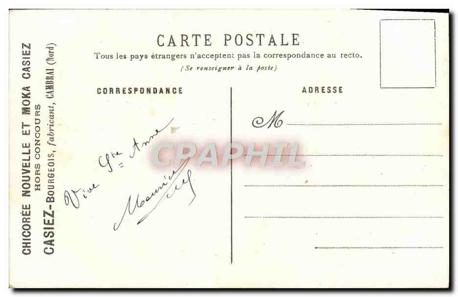 CPA Fantaisie Fleurs Chrysanthemes et violettes  — Verso