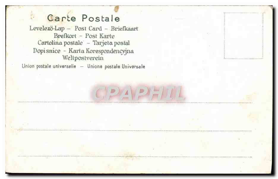 CPA Fantaisie Semeuse Le nouveau secret du timbre  — Verso