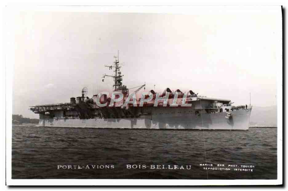 Porte-avions Bois-Belleau — photographie maritime — Marius Bar, Toulon