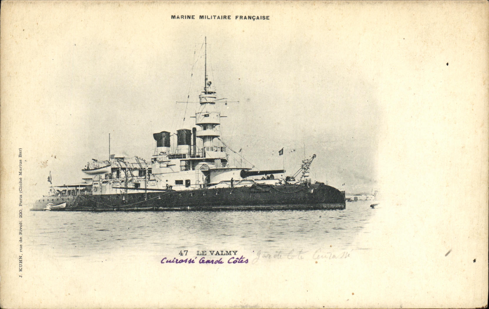 Le Valmy — cuirassé de la Marine Militaire Française — J. KUEN, Paris