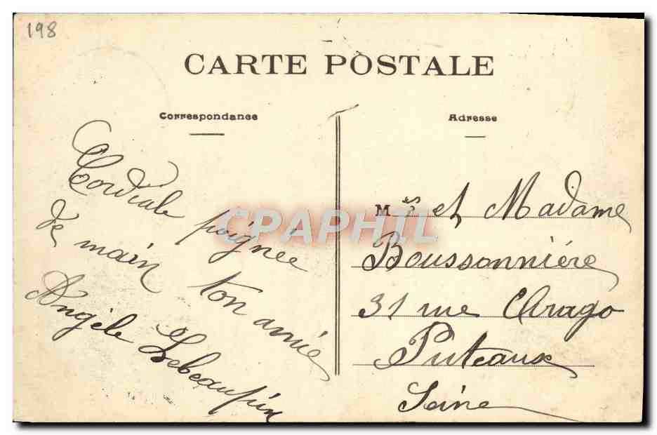 CPA Bateau Souvenir de la Grande semaine maritime Aout 1908 Le Leon Gambetta Croiseur Cuirasse de l'escadre du Nord — Verso
