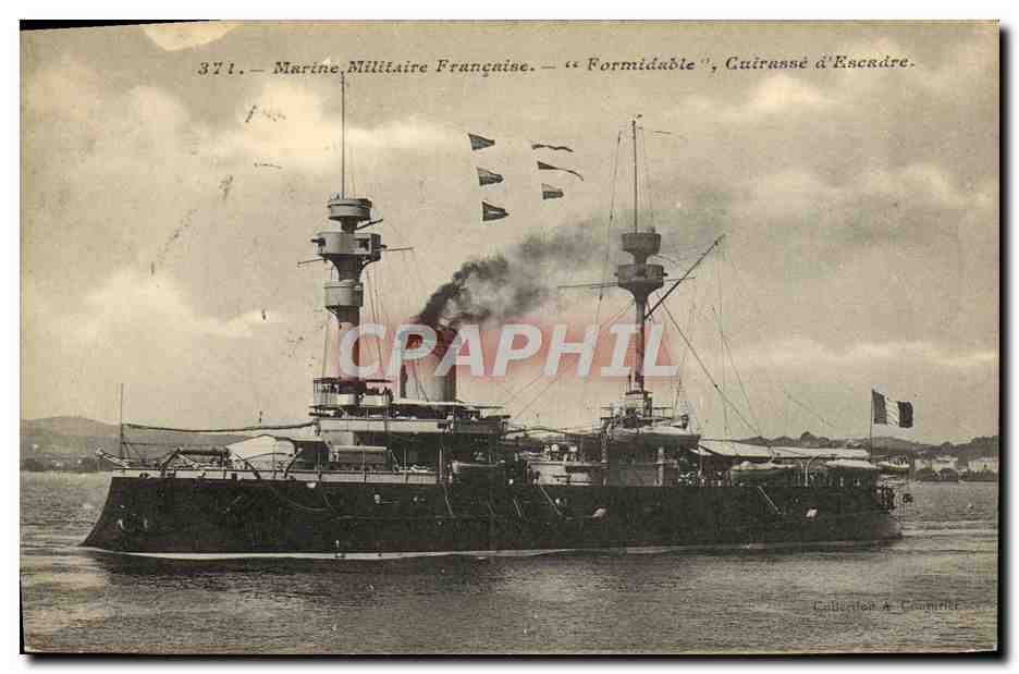 CPA Bateau Formidable Cuirasse d'escadre