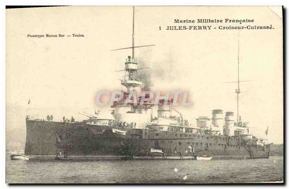 CPA Bateau Jules Ferry Croiseur Cuirasse