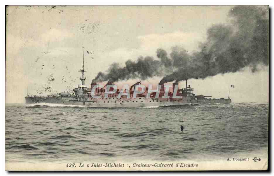 CPA Bateau Le Jules Michelet Croiseur Cuirasse d'escadre