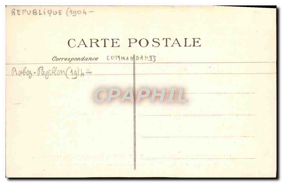 CPA Bateau Cuirasse d'escadre REpublique — Verso