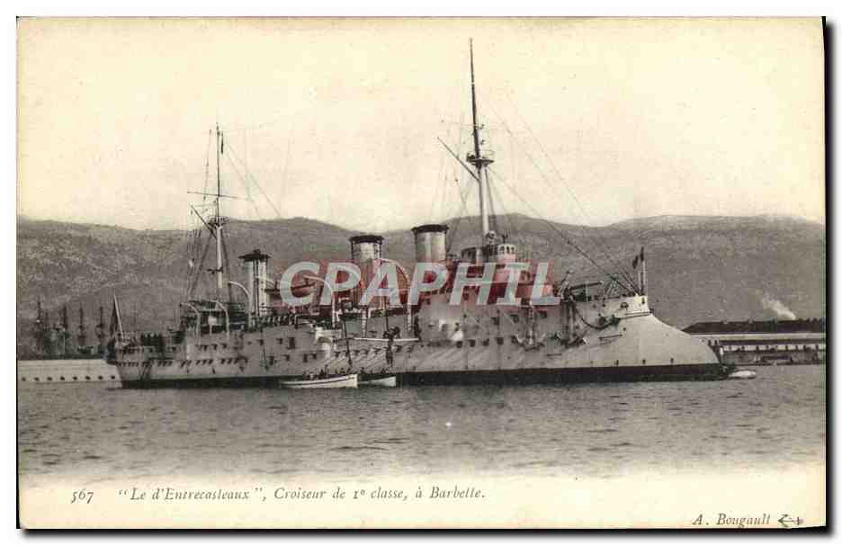 CPA Bateau Le d'Entrecasteaux Croiseur de 1ere classe