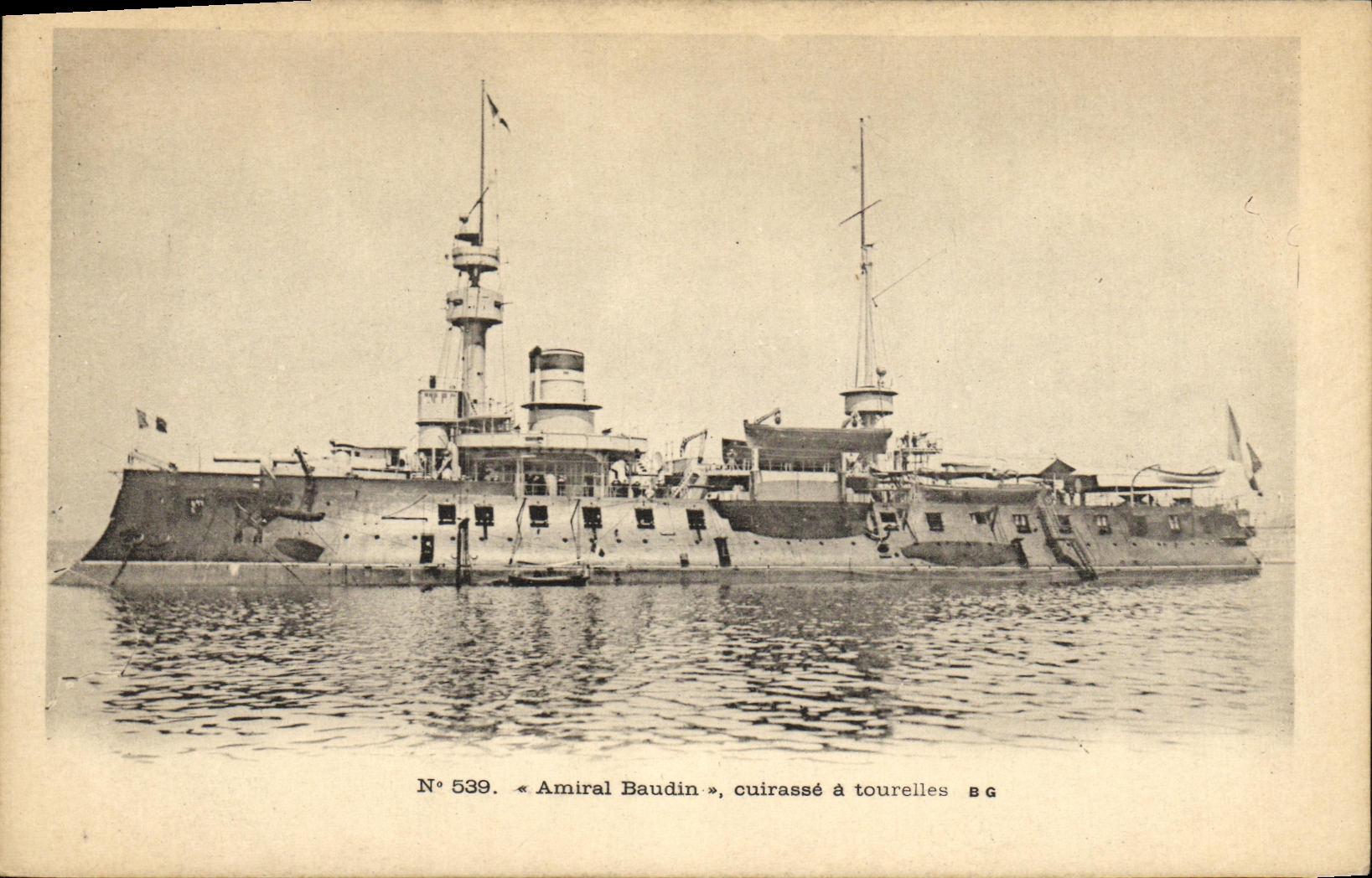 Amiral Baudin — cuirassé à tourelles — N° 539
