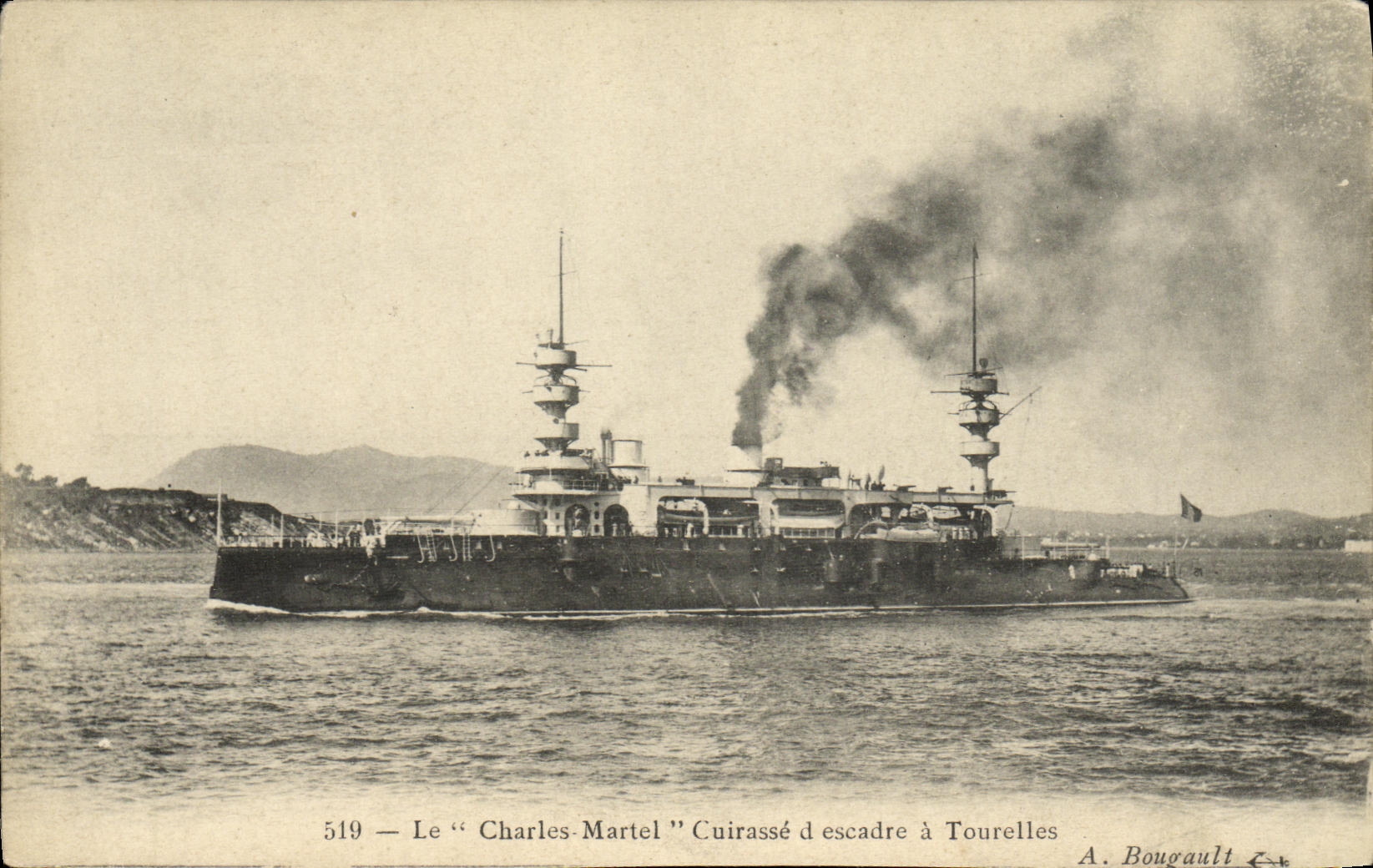 Le "Charles-Martel" Cuirassé d'escadre à Tourelles — A. Bougault, n° 519