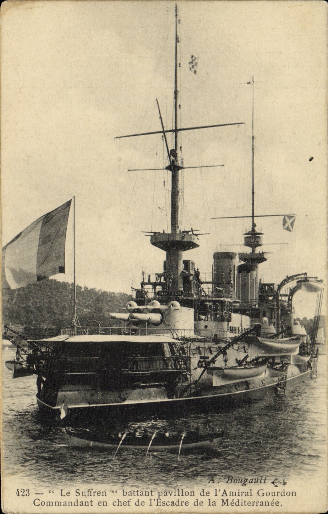Le Suffren — croiseur de l'escadre de la Méditerranée — A. Bougault n°423