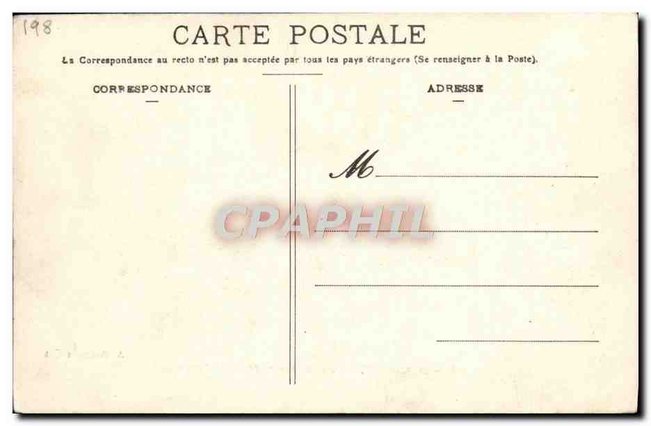 CPA Bateau La Justice Cuirasse d'escadre — Verso