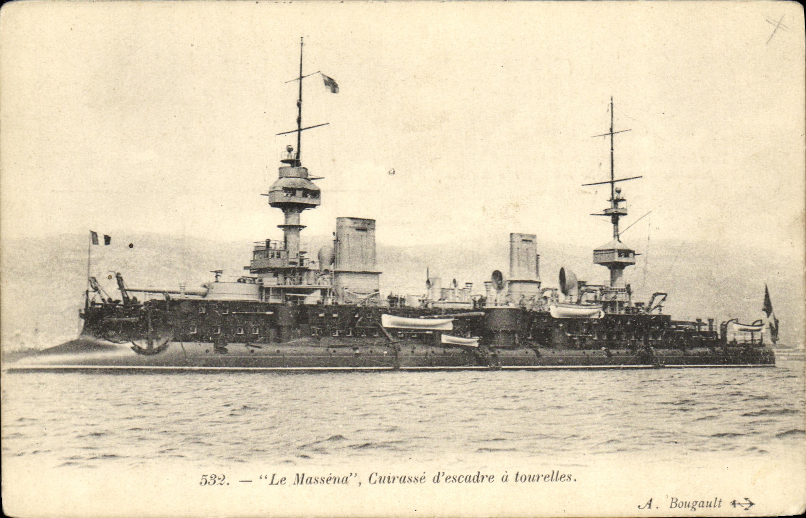 Le Masséna — Cuirassé d'escadre à tourelles — A. Bougault n°532