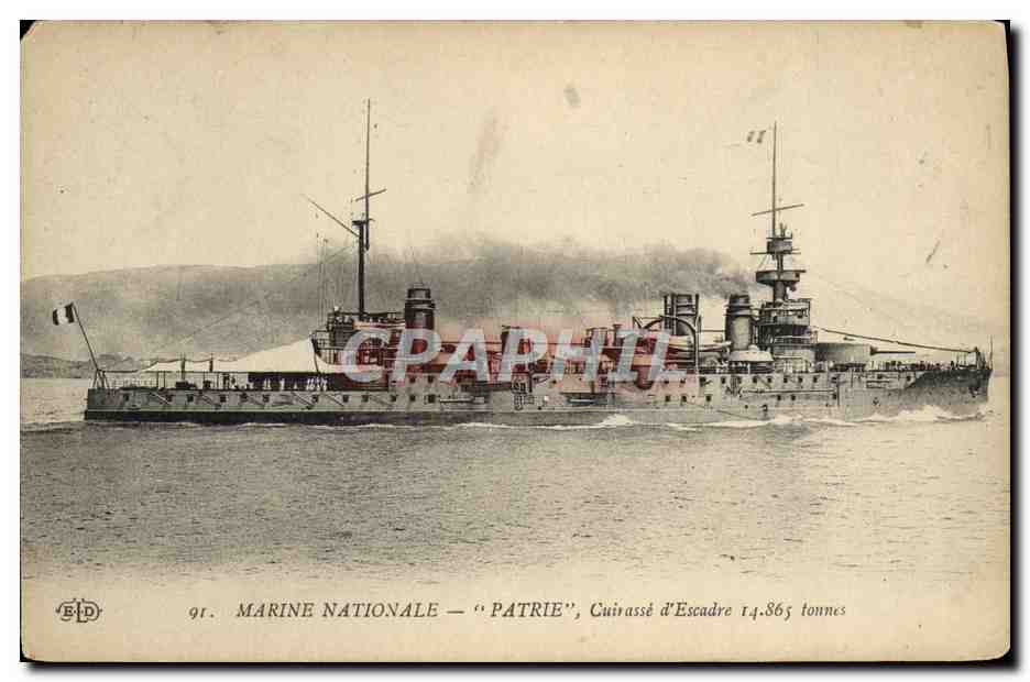 CPA Bateau Patrie Cuirasse d'escadre